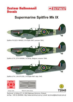 Techmod 72048 - Supermarine Spitfire F.IX 1/72 – zdjęcie 2