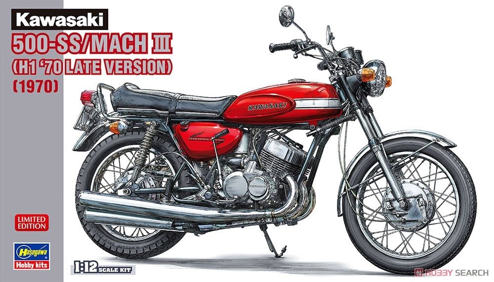Hasegawa 21731 Kawasaki 500-SS/MACH III (H1 &amp;#39;70 Late Version) (1970) 1/12