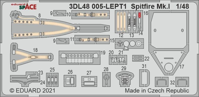 Eduard 3DL48005 Spitfire Mk.I early SPACE 1/48 – image 2