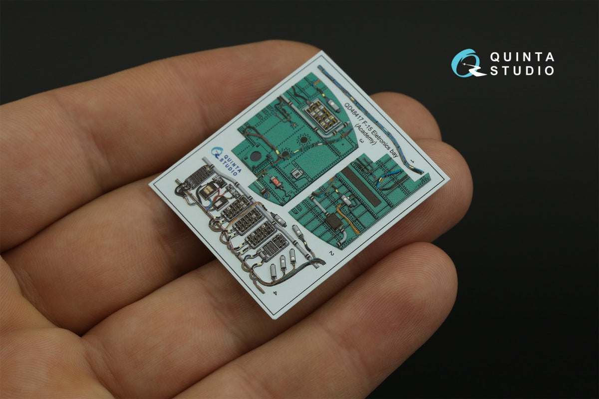 Quinta Studio QD48417 F-15C Eletronics bay 3D-Printed coloured Interior on decal paper (Academy) 1/48 – imagen 5