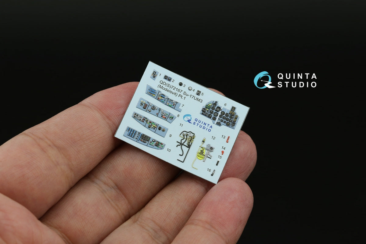 Quinta Studio QDS-72167 Su-17UM3 3D-Printed &amp;amp; coloured Interior on decal paper (Modelsvit) (small version) 1/72 – imagen 9
