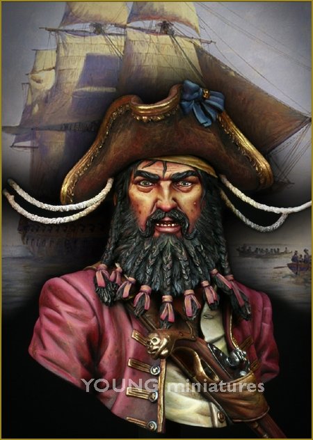 Young Miniatures YH1823 BLACK BEARD 1718 Queen Anne&amp;#39;s Revenge 1/10