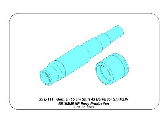 Canon Aber 35L-111 allemand de 15 cm StuH 43 pour Stu.Pz. IV BRUMBAR Early (1/35) – image 8