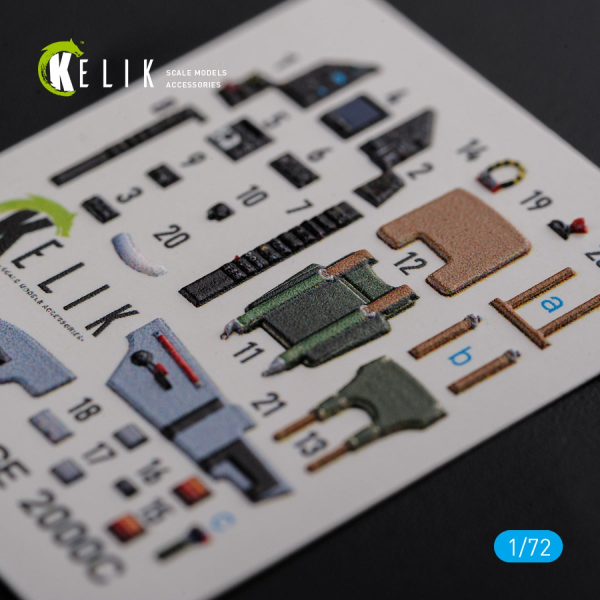 KELIK K72119 Mirage 2000C interior 3D decals forModelSvit kit 1/72 – immagine 7
