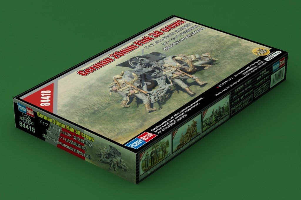 Hobby Boss 84418 German 20mm Flak 38 crews 1/35 – immagine 2