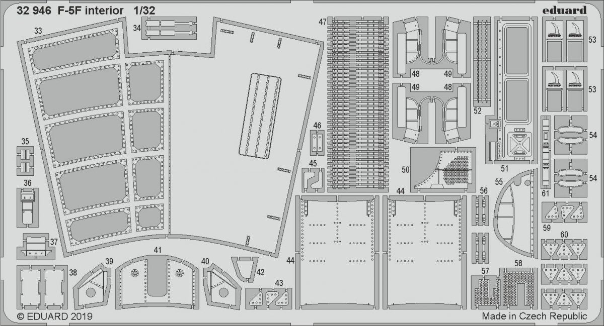 Eduard 32946 F-5F interior 1/32 KITTY HAWK – zdjęcie 2