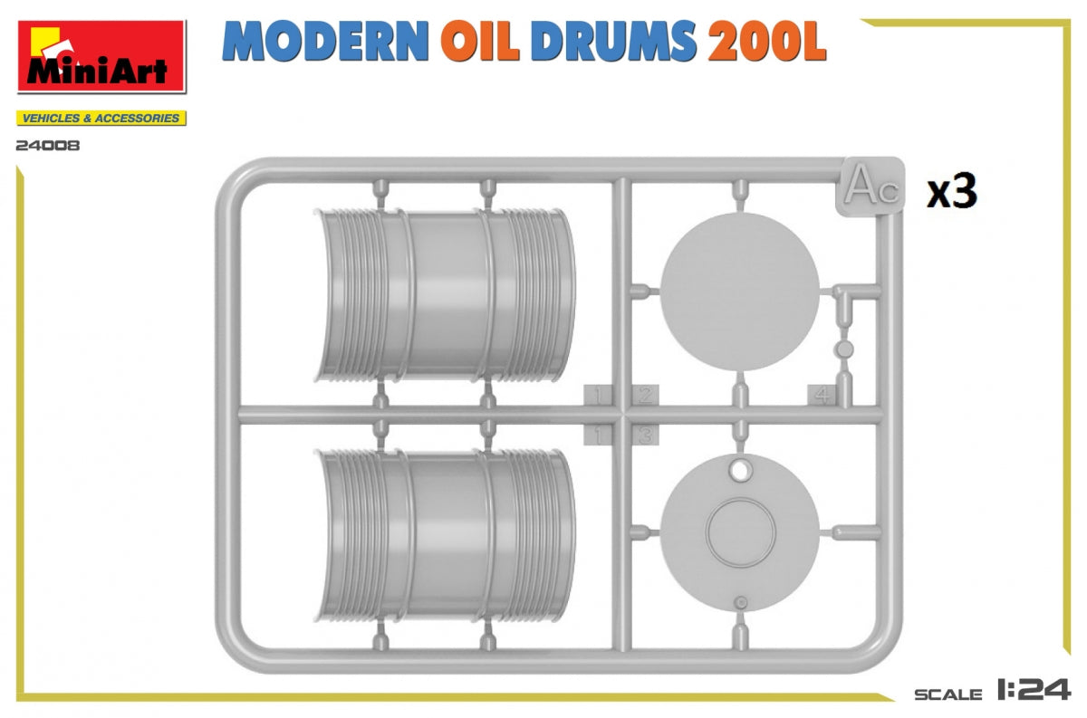 MiniArt 24008 MODERN OIL DRUMS 200L 1/24 – immagine 5