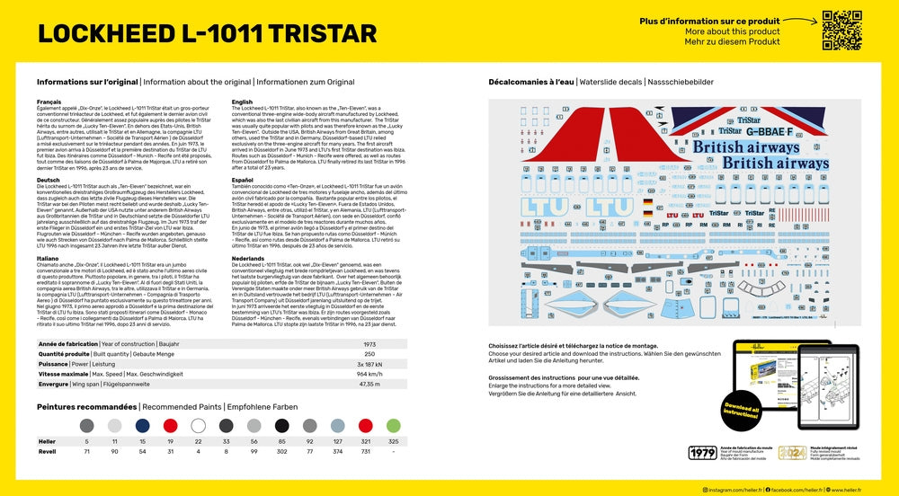Heller 56451 Starter Kit - Lockheed L-1011 Tristar 1/125 – image 2