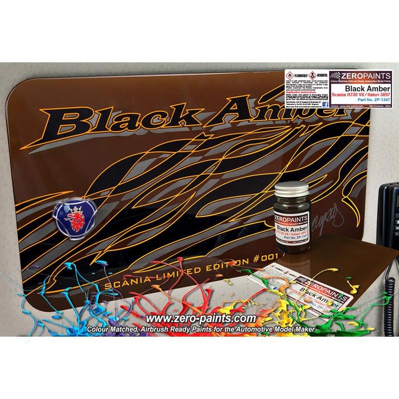 Peinture Zero Paints ZP-1347 Noir Ambre Scania R370 V8 / Italeri 60 ml – image 5
