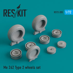 RESKIT RS72-0205 Me.262 Type 2 jeu de roues 1/72