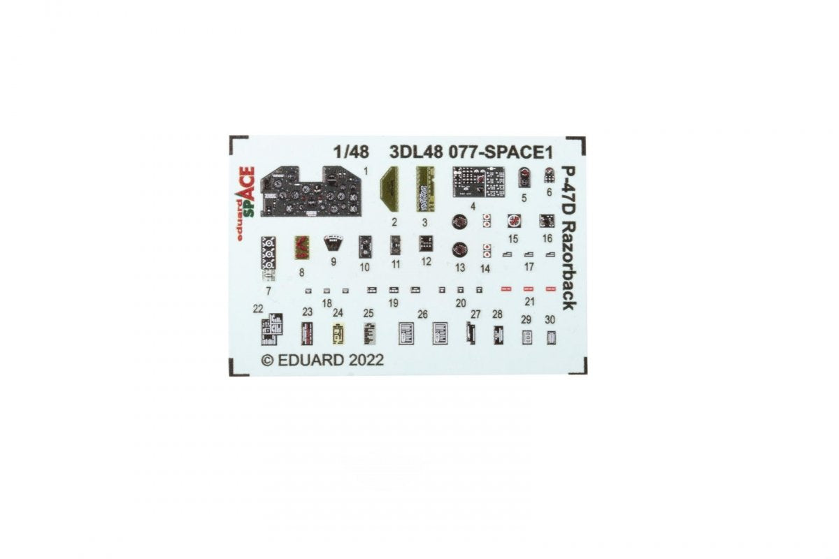 Eduard 3DL48077 P-47D Razorback SPACE TAMIYA 1/48 – immagine 4