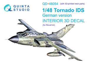 Quinta Studio QD+48054 Tornado IDS German 3D-Printed &amp;amp; coloured Interior on decal paper (Revell) (with 3D-printed resin parts) 1/48