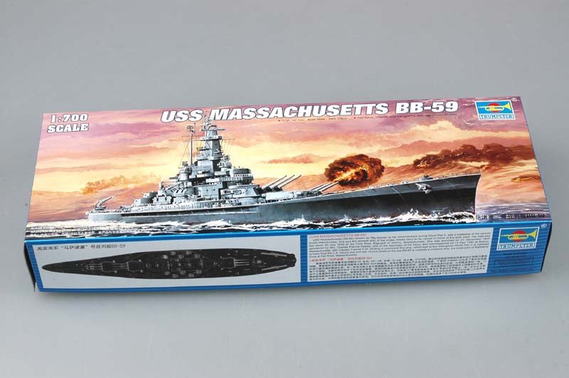Trumpeter 05761 American Battleship USS Massachusetts (BB-59) 1/700 – imagen 2