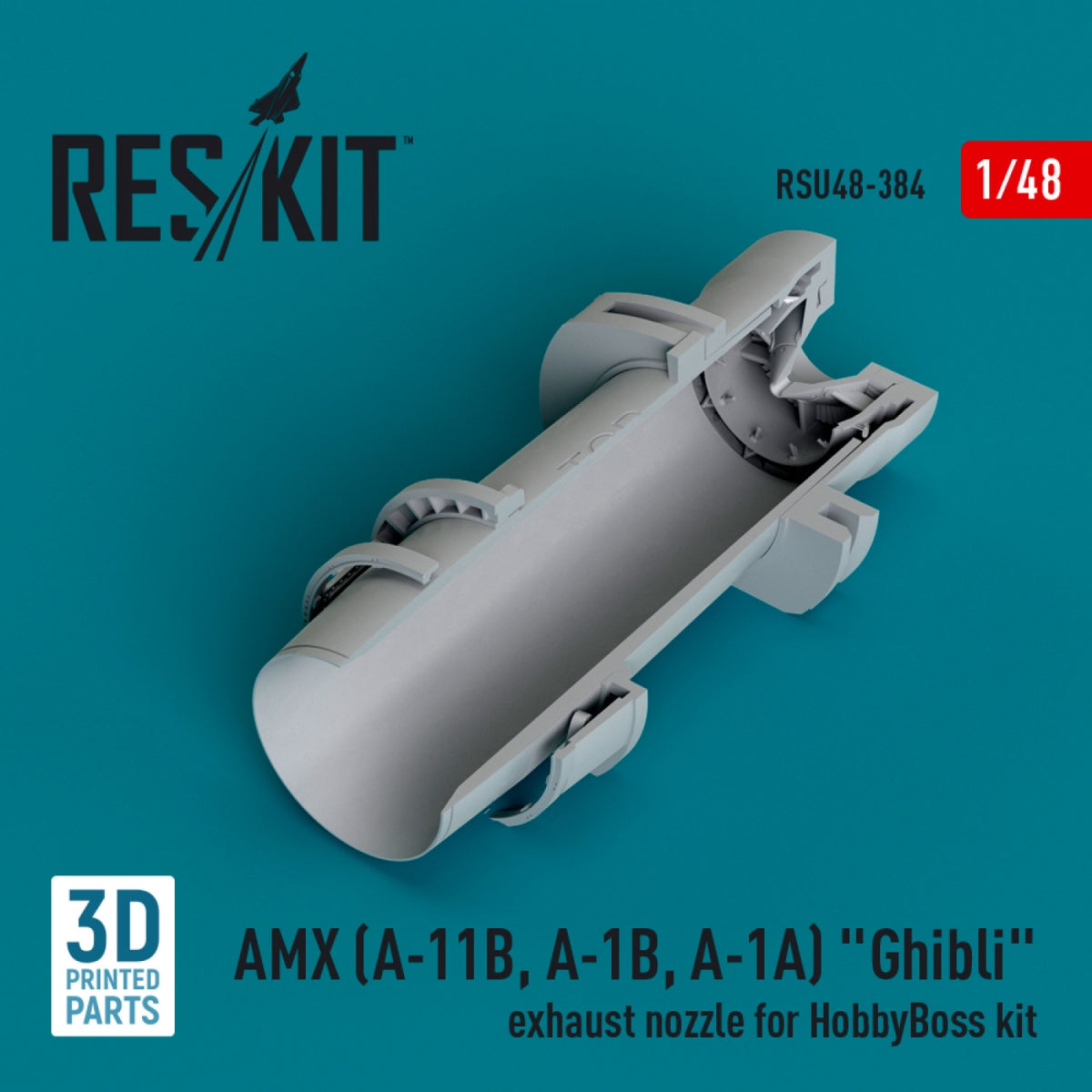 RESKIT RSU48-0384 AMX (A-11B, A-1B, A-1A) Tuyère d&amp;#39;échappement « Ghibli » pour kit HobbyBoss (Impression 3D) 1/48