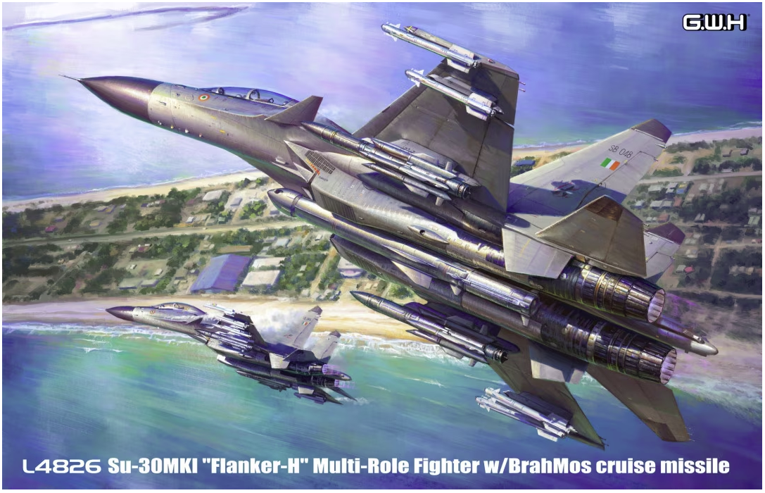 Great Wall Hobby L4826 Su-30MKI "Flanker-H" Multi-Role Fighter w/BrahMos cruise missile 1/48