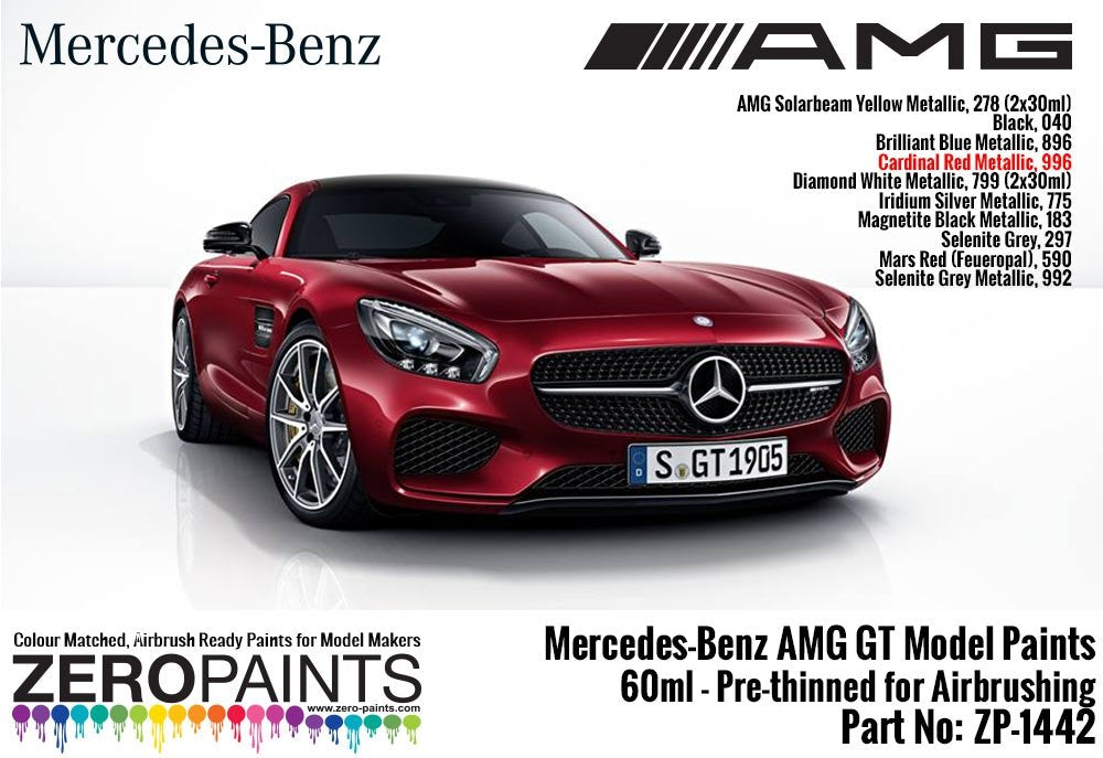 Peinture Zero Paints ZP-1442-CARDIN Mercedes AMG GT Rouge Cardinal 60 ml