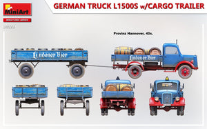 MiniArt 38023 GERMAN TRUCK L1500S w/CARGO TRAILER 1/35 – immagine 4