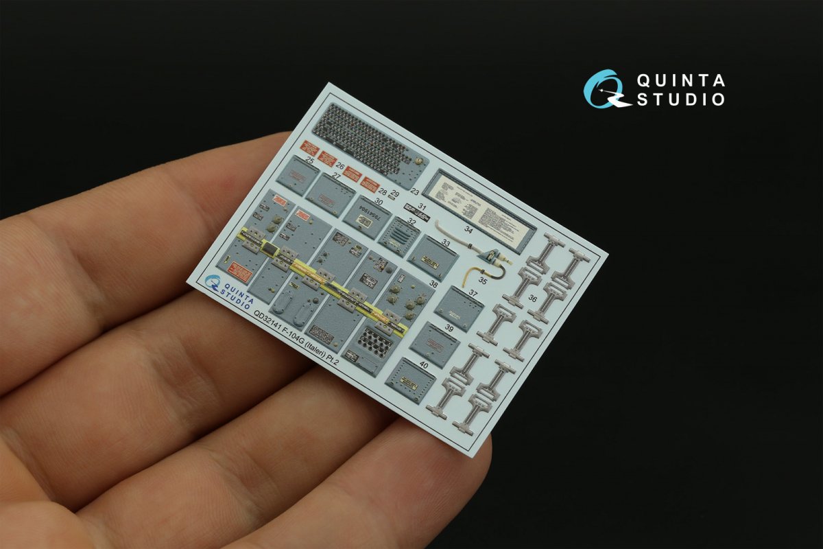 Quinta Studio QD32141 F-104G 3D-Printed &amp;amp; coloured Interior on decal paper (Italeri) 1/32 – Bild 5