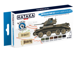 Hataka HTK-BS22 BLUE LINE – British AFV paint set (WW2 European colours) 6x17ml
