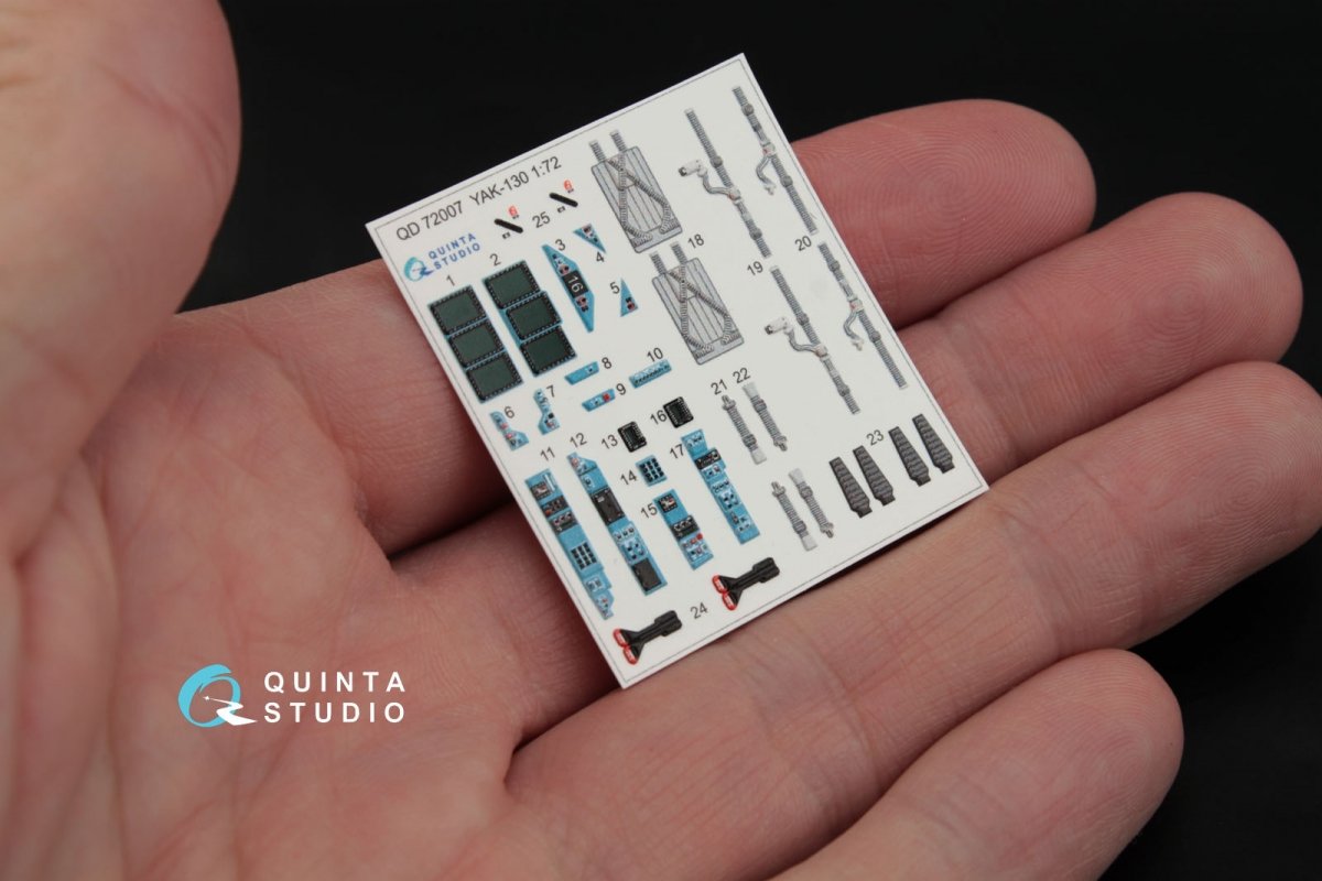 Quinta Studio QD72007 Yak-130 3D-Printed &amp;amp; coloured Interior on decal paper (for Zvezda kit) 1/72 – imagen 6