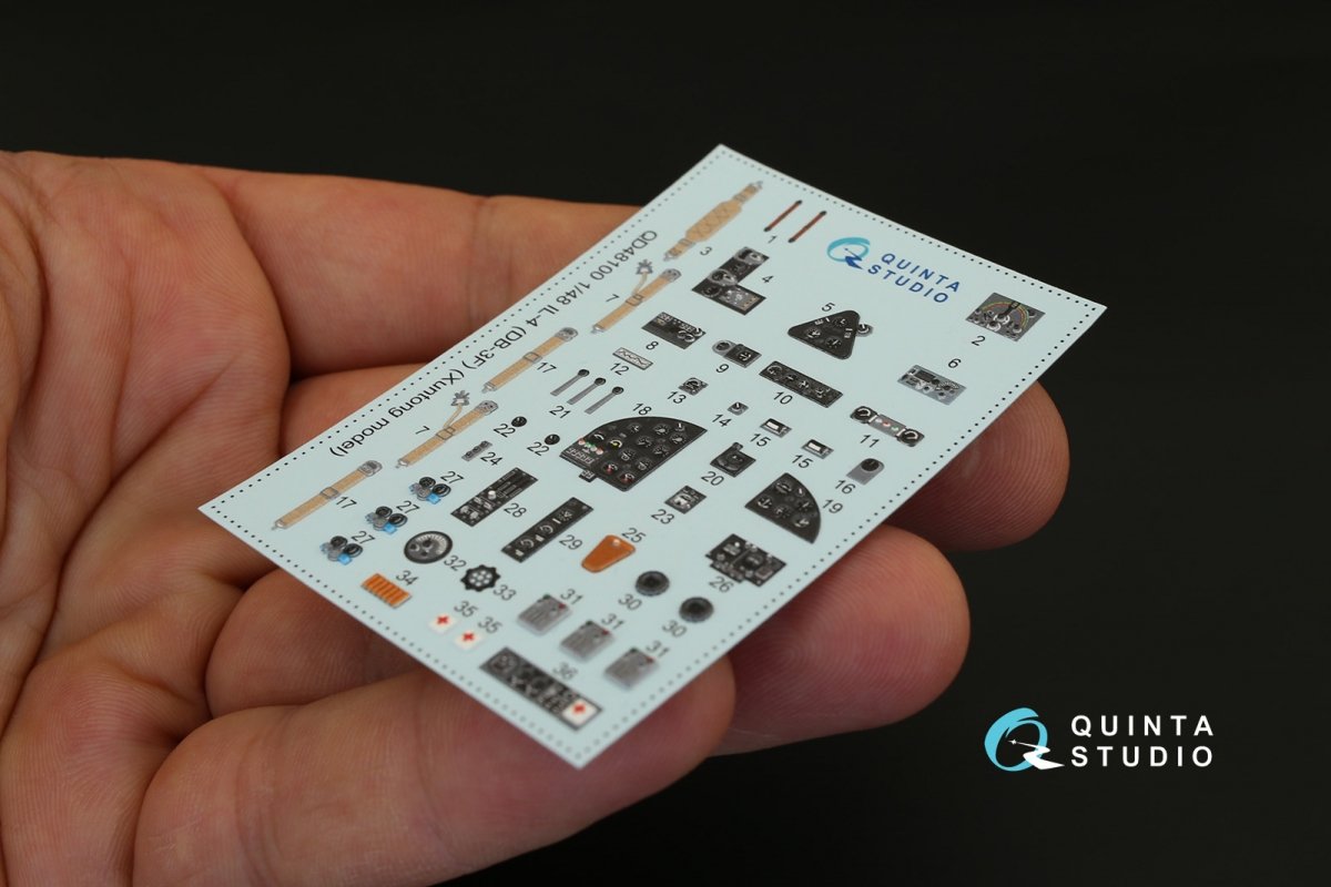 Quinta Studio QD48100 IL-4 3D-Printed &amp;amp; coloured Interior on decal paper (for Xuntong kit) 1/48 – imagen 5