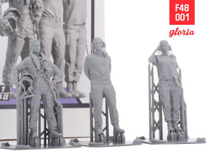 Gloria F48001 Ground Crew US Air Force vol.1 3D Printed Figures x 3 1/48 – Bild 4