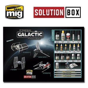 AMMO of Mig Jimenez 7720 HOW TO PAINT IMPERIAL GALACTIC FIGHTERS SOLUTION BOX – image 2