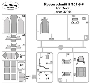 Fly ARTM32019 Messerschmitt Bf 109 G-6 masks for Revell 1/32