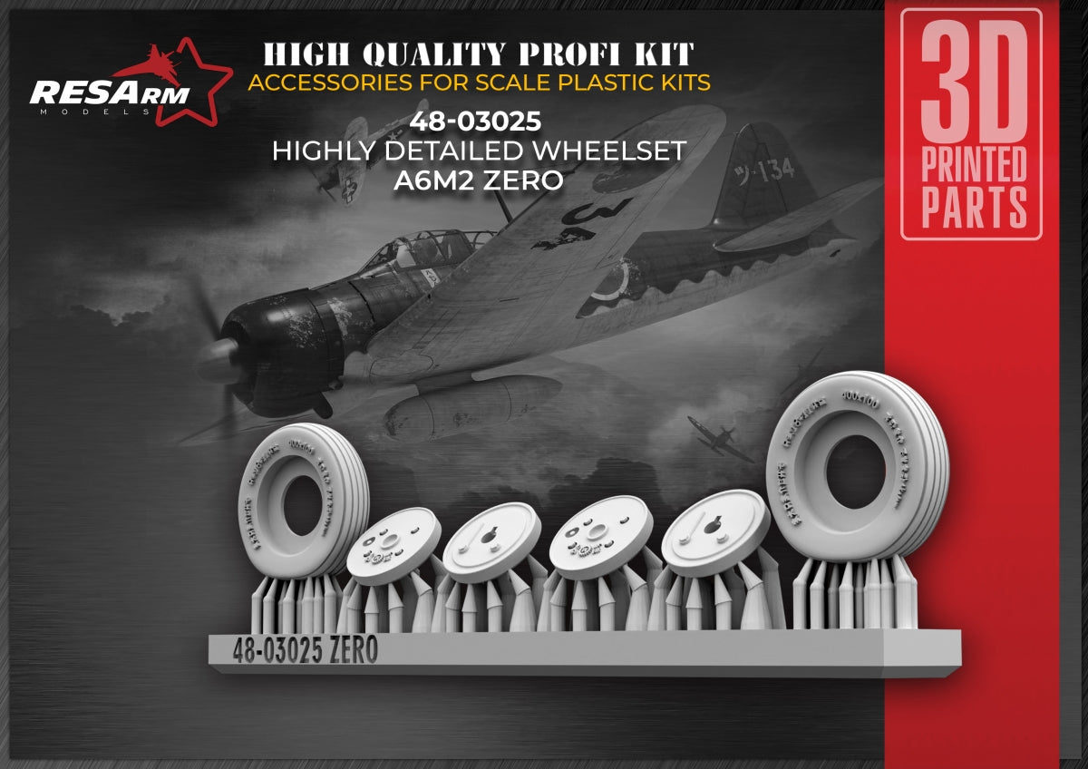 RESArm 48-03025 ZERO - Wheels under load (3D resin printing) 1/48