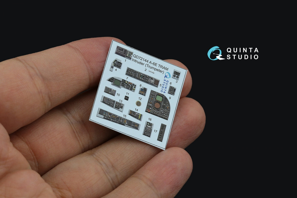 Quinta Studio QD72144 A-6E TRAM Intruder 3D-Printed &amp;amp; coloured Interior on decal paper (Trumpeter) 1/72 – imagen 3