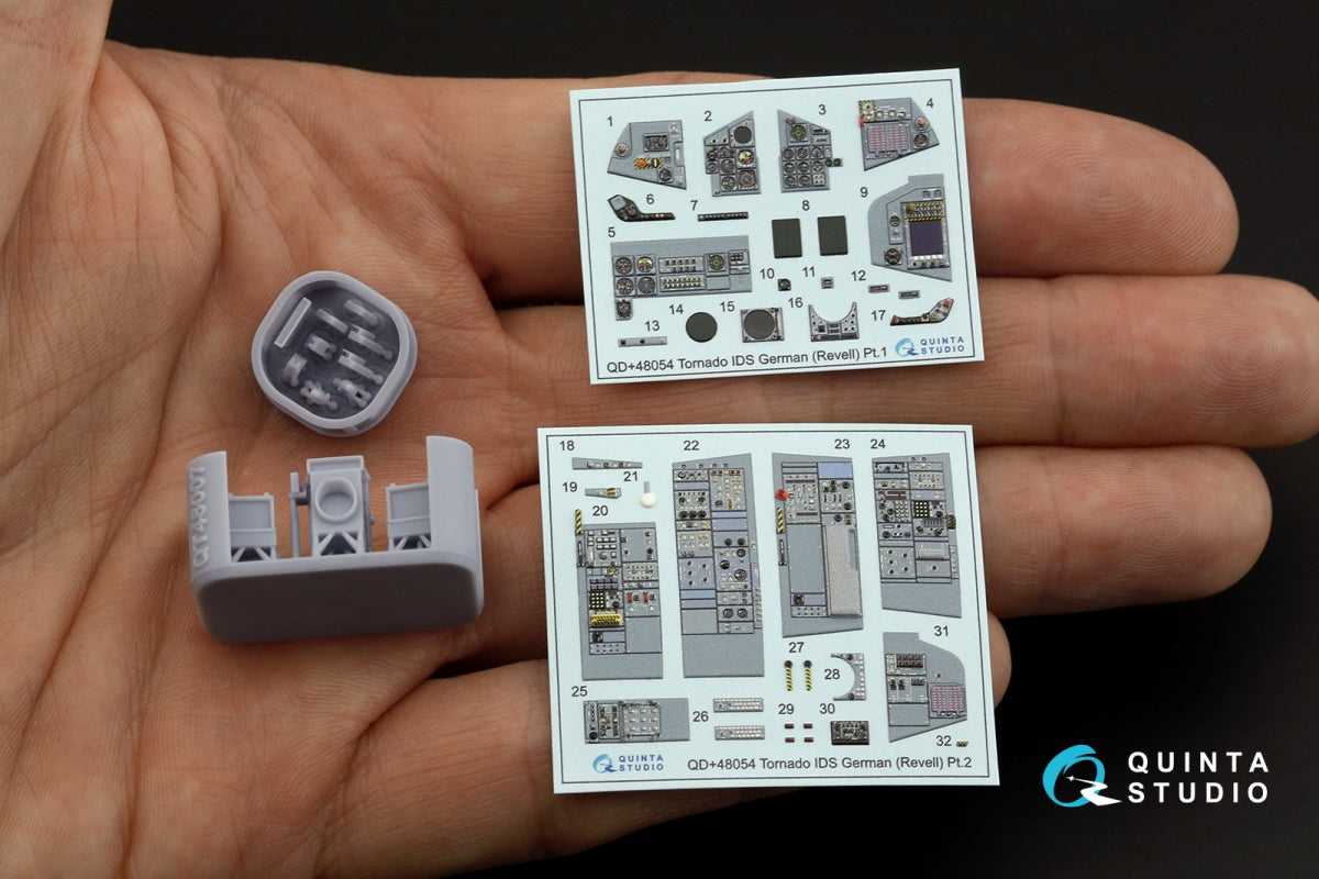 Quinta Studio QDS+48054 Tornado IDS German 3D-Printed &amp;amp; coloured Interior on decal paper (Revell) (small version) (with 3D-printed resin parts) 1/48 – immagine 4