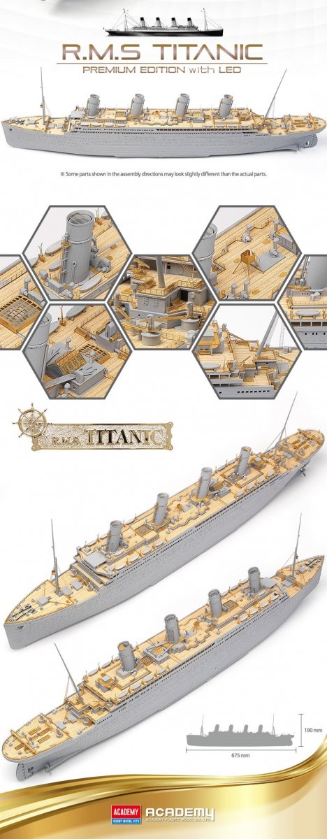 Academy 14226 R.M.S. Titanic Premium Edition with LED Units 1/400 – immagine 3