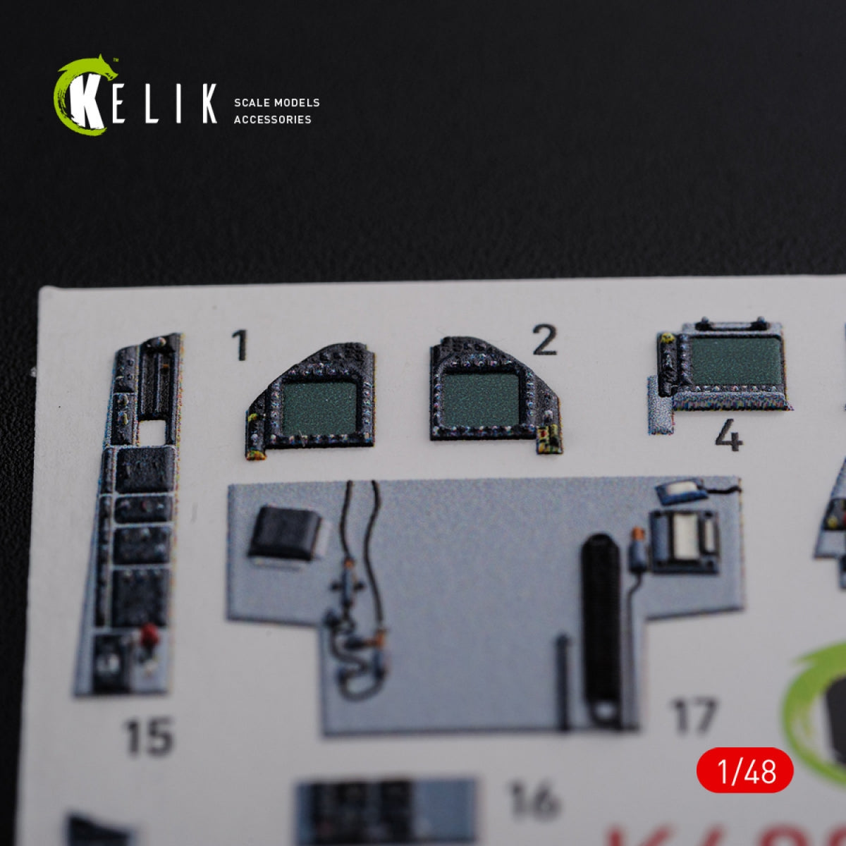 KELIK K48078 F/A-18F Super Hornet interior 3D decals for MENG kit 1/48 – Bild 7