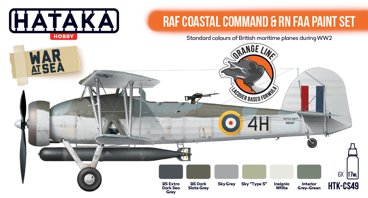 Hataka HTK-CS49 ORANGE LINE – Coffret de peinture RAF Coastal Command &amp;amp; RN FAA 6 x 17 ml – image 2