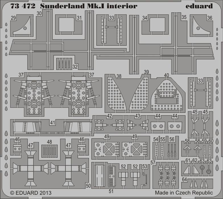 Eduard 73472 Sunderland Mk. I interior S. A. 1/72 ITALERI – imagen 2