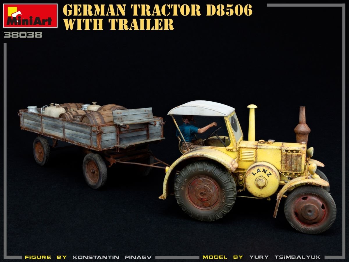 MiniArt 38038 German Tractor D8506 with trailer 1/35 – image 10