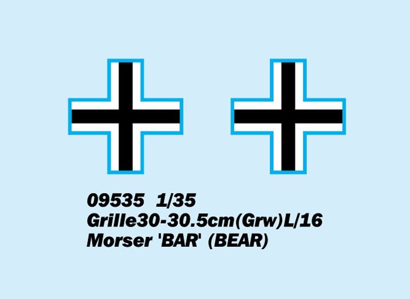 Trumpeter 09535 Grille30-30.5cm(Grw)L/16 Morser BAR (BEAR) 1/35 – image 3