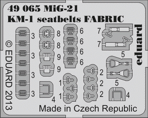 Eduard 49065 MiG-21 KM-1 seatbelts FABRIC 1/48 – Bild 2