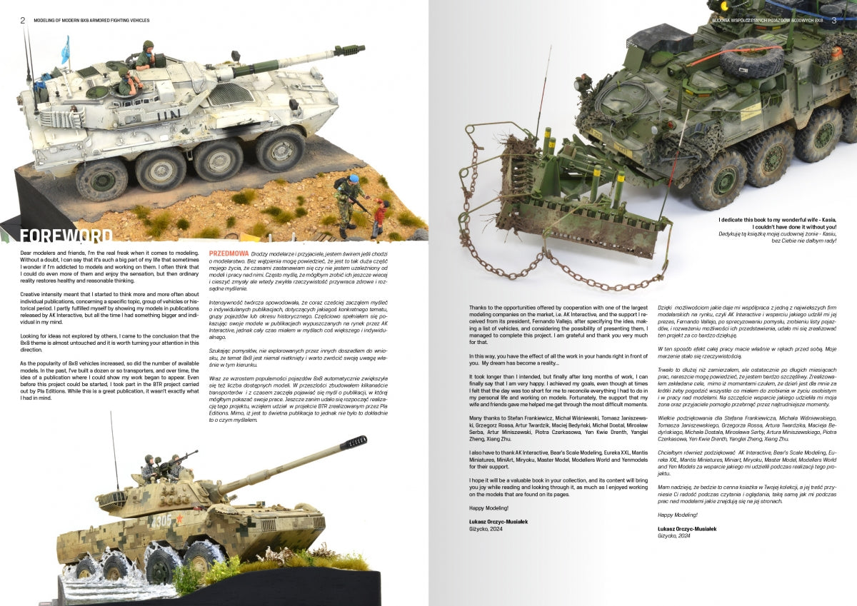 AK Interactive AK130017 MODELING MODERN ARMORED FIGHTING 8X8 VEHICLES (PL/EN) – immagine 3