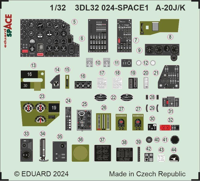 Eduard 3DL32024 A-20J/ K SPACE HONG KONG MODELS 1/32 – imagen 4