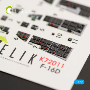 KELIK K72011 F-16D &amp;quot;FIGHTING FALCON&amp;quot; INTERIOR 3D DECALS FOR KINETIC KIT 1/72 – Bild 4