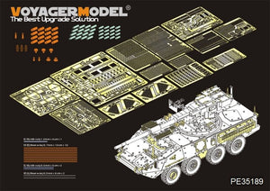 Maquette Voyager PE35189 M1128 MGS de l&amp;#39;armée américaine moderne pour AFV CLUB 35128 1/35