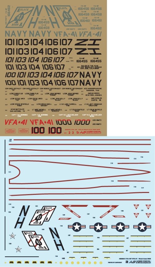HobbyDecal AL48009V1 F/A-18F Black Aces 2008-2009 1/48 – immagine 5