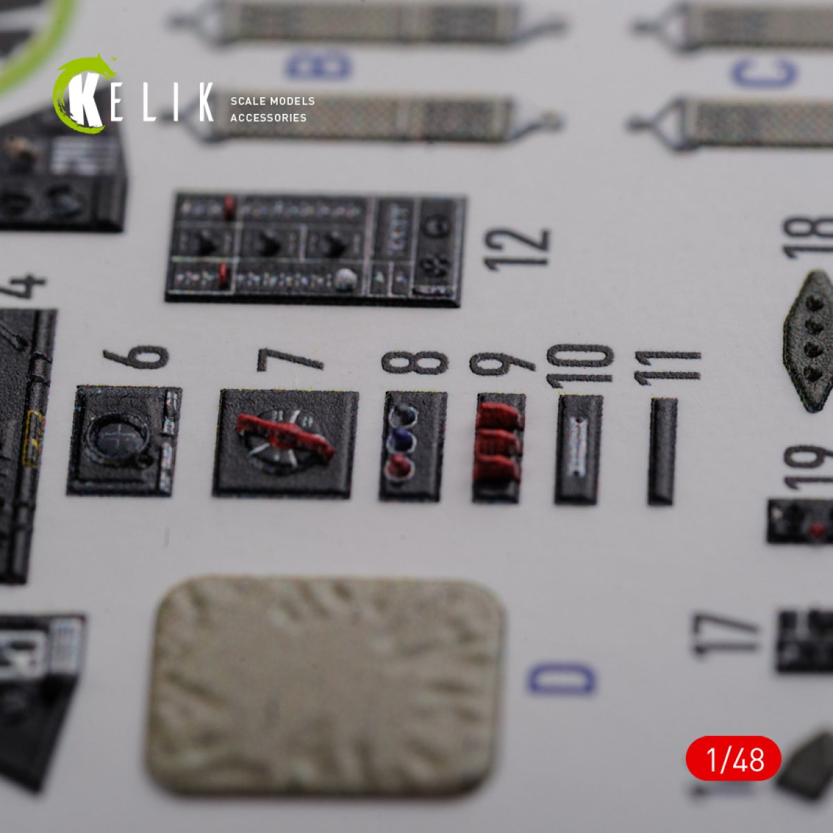 KELIK K48087 TBF-1C interior 3D decals for Academy kit 1/48 – Bild 7