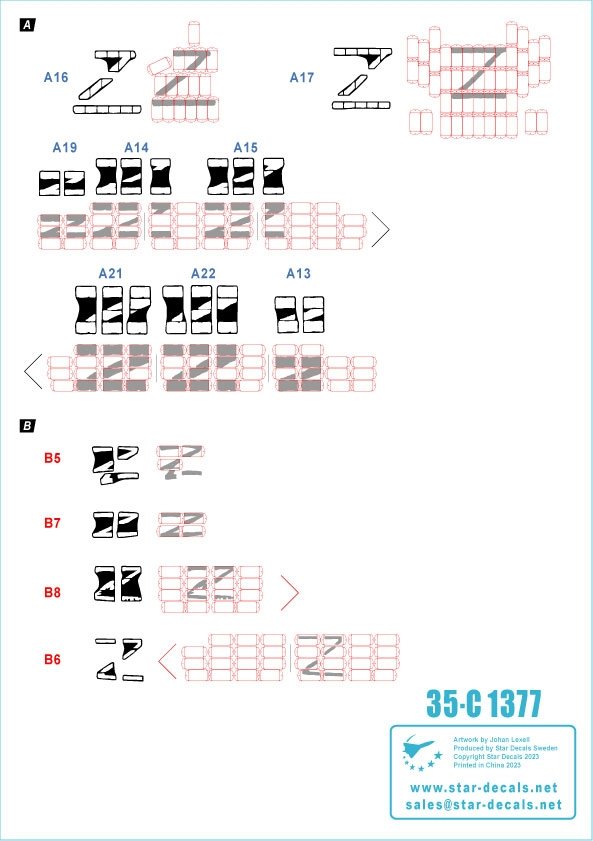 Star Decals 35-C1377 War in Ukraine # 6 T-72 B1 1/35 – immagine 2