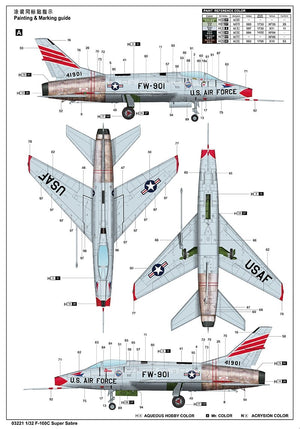 Trumpeter 03221 F-100C Super Sabre 1/32 – imagen 6