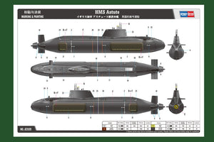 Hobby Boss 83509 Sous-marin de classe HMS Astute (1/350) – image 2