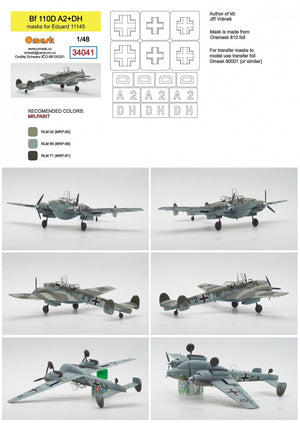 Omask 34041 Bf 110D A2+DH (for Eduard 11145) 1/48 – Bild 2