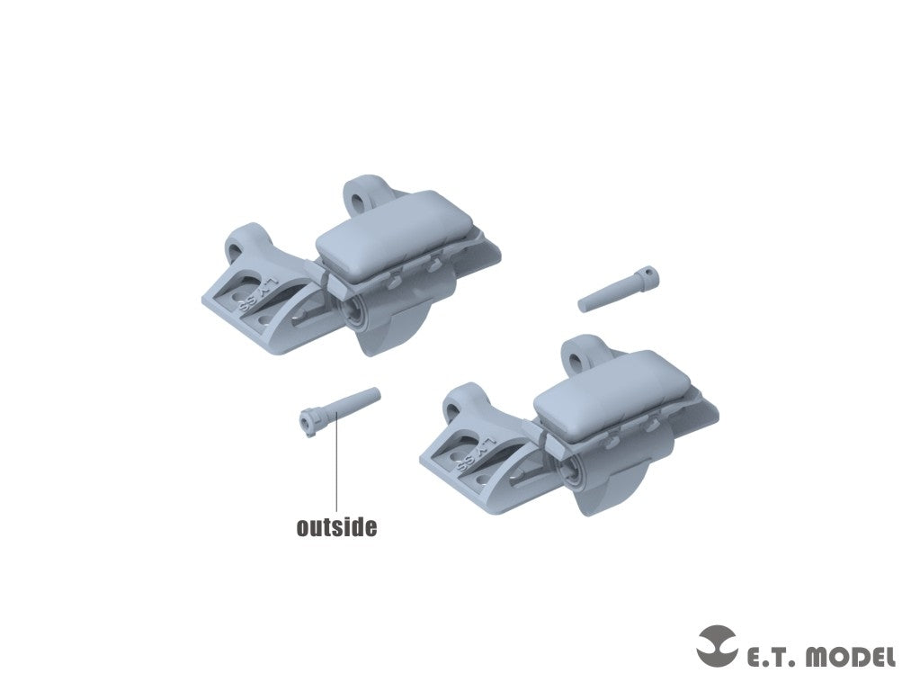 E.T. Model P35-405 WWII German Sd.kfz.251/Sd.kfz.11 Track links &amp;amp; Sprockets Early 3d Printed 1/35 – immagine 4