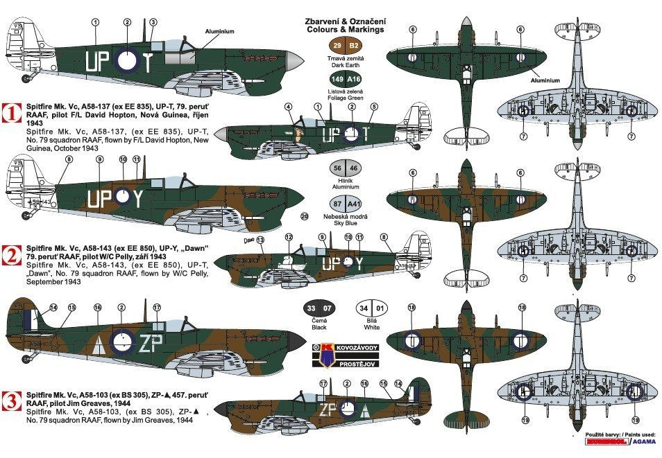 Kovozavody Prostejov KPM0147 Spitfire Mk.Vc „in RAAF service“ 1/72 – immagine 2